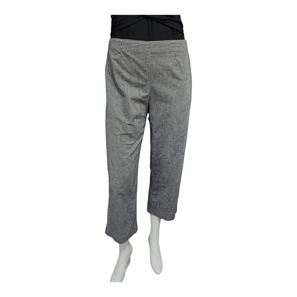 Vintage 90s Madison & Max Gingham Ankle Pants Side Zip Y2K Pixie Crop